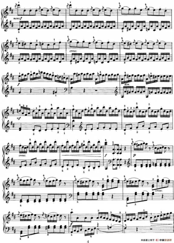 海顿 钢琴奏鸣曲 Hob XVI 37 in D major