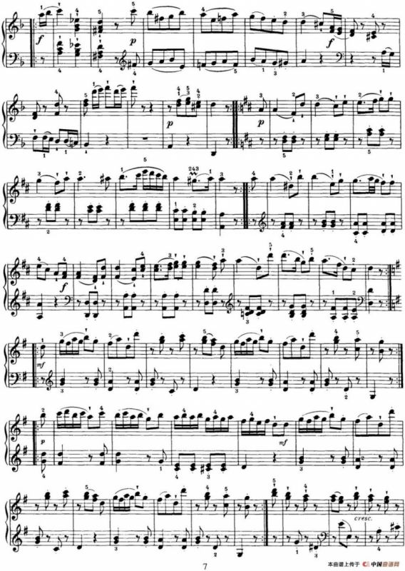 海顿 钢琴奏鸣曲 Hob XVI 37 in D major