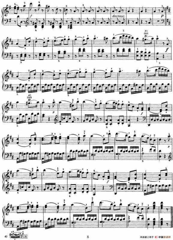 海顿 钢琴奏鸣曲 Hob XVI 37 in D major