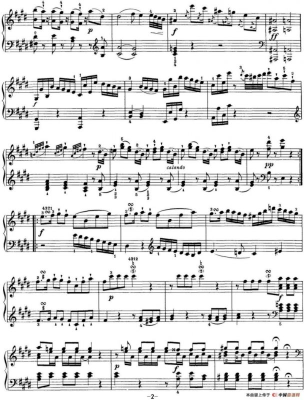 海顿 钢琴奏鸣曲 Hob XVI 36 in C-sharp minor