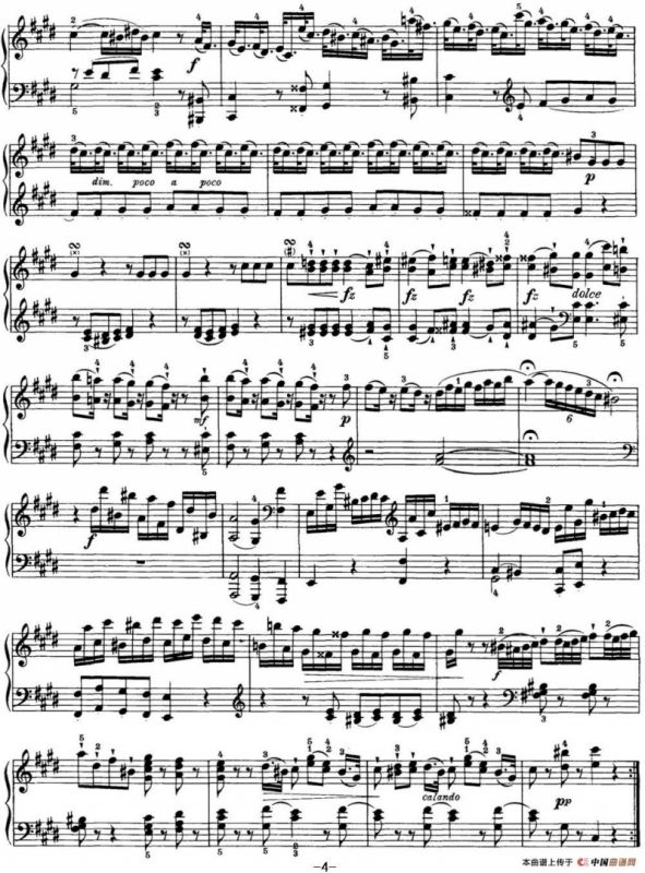 海顿 钢琴奏鸣曲 Hob XVI 36 in C-sharp minor