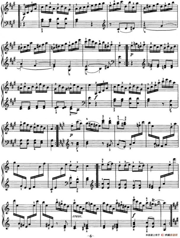 海顿 钢琴奏鸣曲 Hob XVI 36 in C-sharp minor