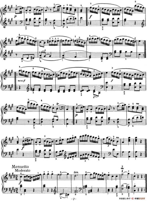 海顿 钢琴奏鸣曲 Hob XVI 36 in C-sharp minor