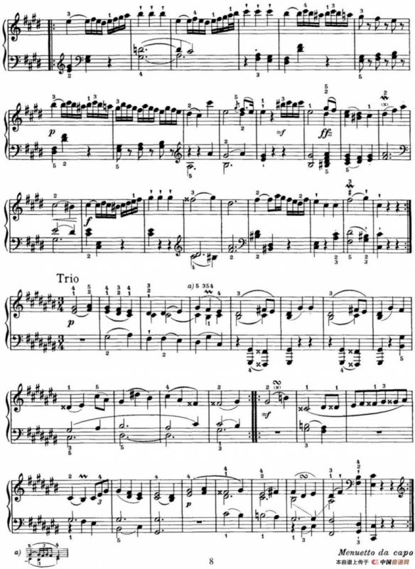 海顿 钢琴奏鸣曲 Hob XVI 36 in C-sharp minor