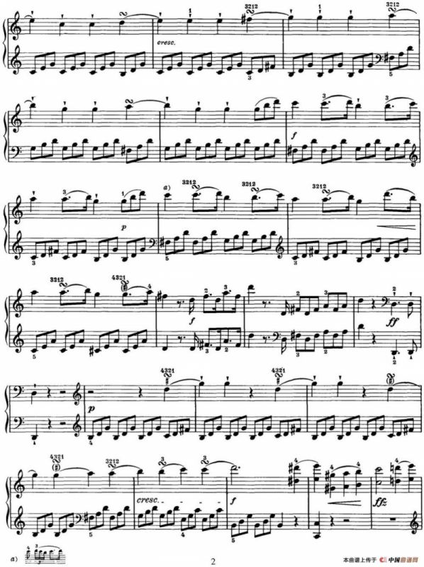 海顿 钢琴奏鸣曲 Hob XVI 35 in C major