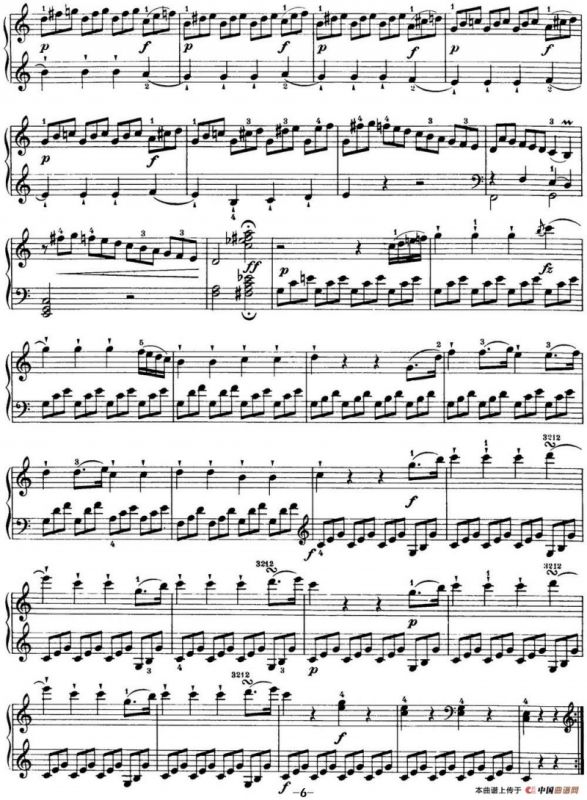 海顿 钢琴奏鸣曲 Hob XVI 35 in C major