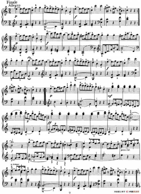 海顿 钢琴奏鸣曲 Hob XVI 35 in C major