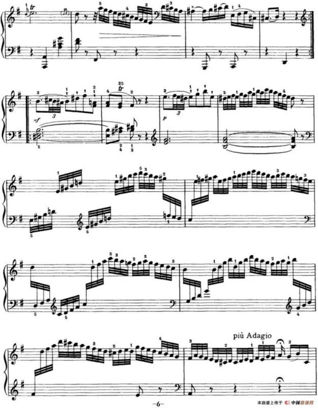 海顿 钢琴奏鸣曲 Hob XVI 34 in E minor