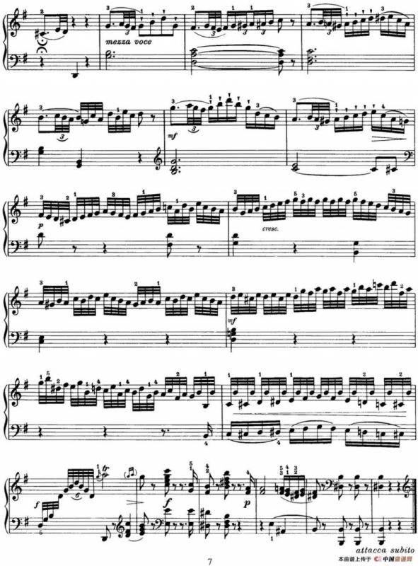 海顿 钢琴奏鸣曲 Hob XVI 34 in E minor