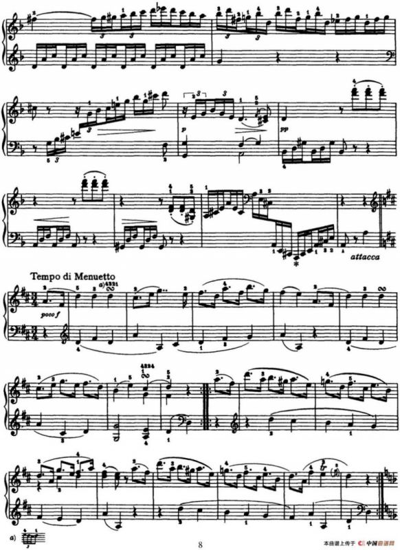 海顿 钢琴奏鸣曲 Hob XVI 33 in D major