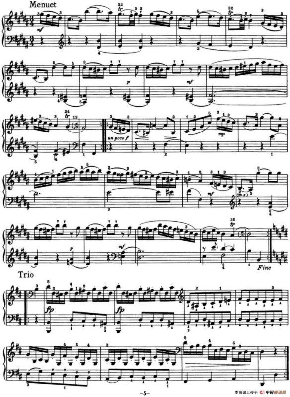 海顿 钢琴奏鸣曲 Hob XVI 32 in B minor