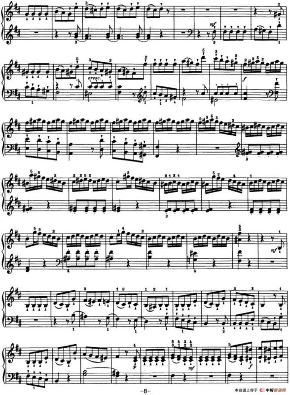 海顿 钢琴奏鸣曲 Hob XVI 32 in B minor