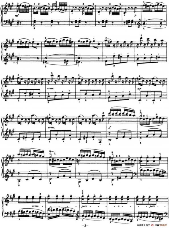 海顿 钢琴奏鸣曲 Hob XVI 30 in A major