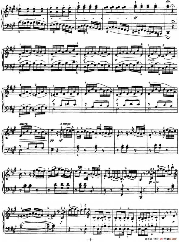 海顿 钢琴奏鸣曲 Hob XVI 30 in A major