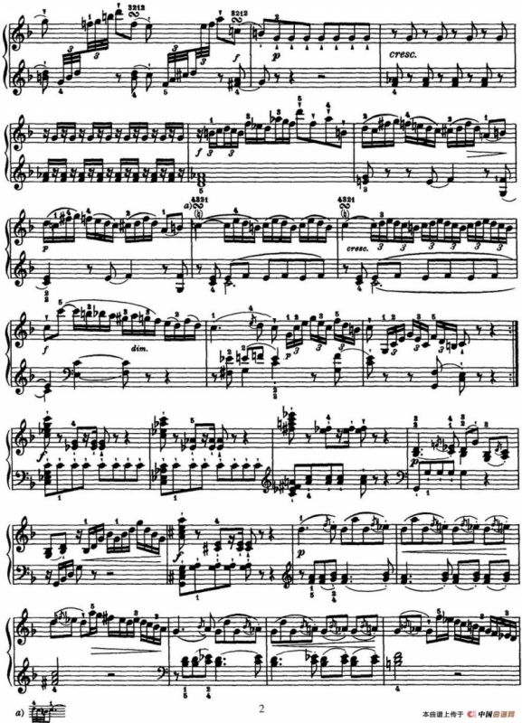 海顿 钢琴奏鸣曲 Hob XVI 29 in F major