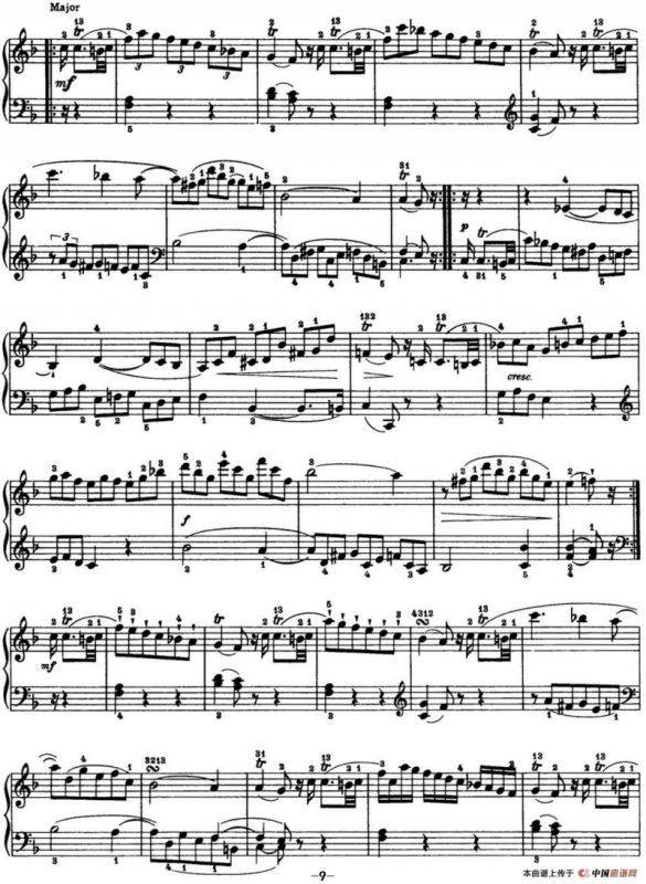 海顿 钢琴奏鸣曲 Hob XVI 29 in F major