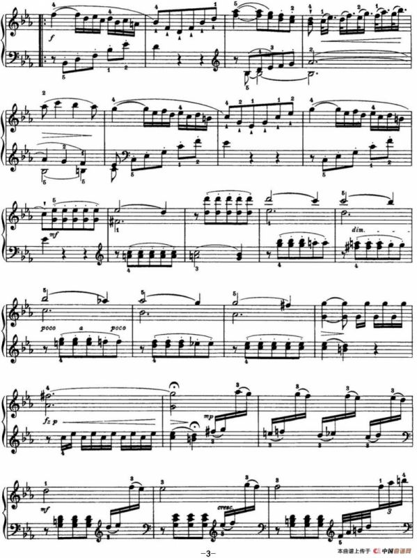 海顿 钢琴奏鸣曲 Hob XVI 28 in E-flat major