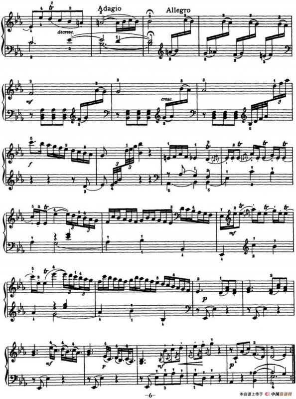 海顿 钢琴奏鸣曲 Hob XVI 28 in E-flat major