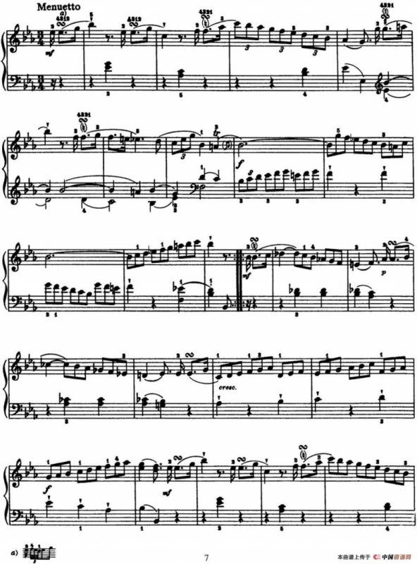 海顿 钢琴奏鸣曲 Hob XVI 28 in E-flat major