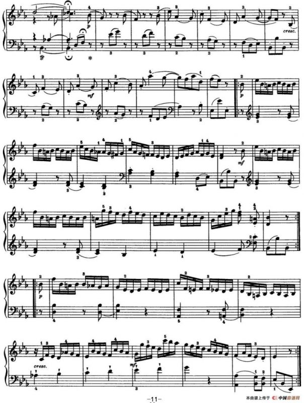 海顿 钢琴奏鸣曲 Hob XVI 28 in E-flat major