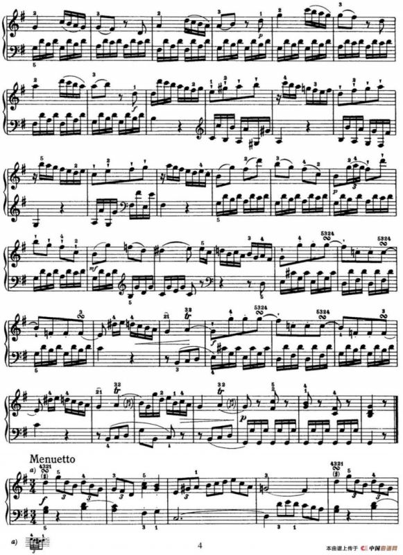 海顿 钢琴奏鸣曲 Hob XVI 27 in G major