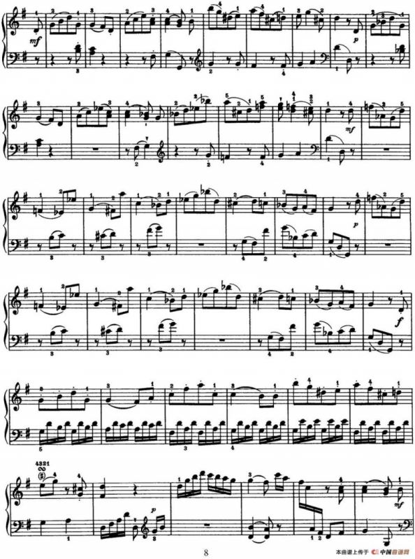 海顿 钢琴奏鸣曲 Hob XVI 27 in G major