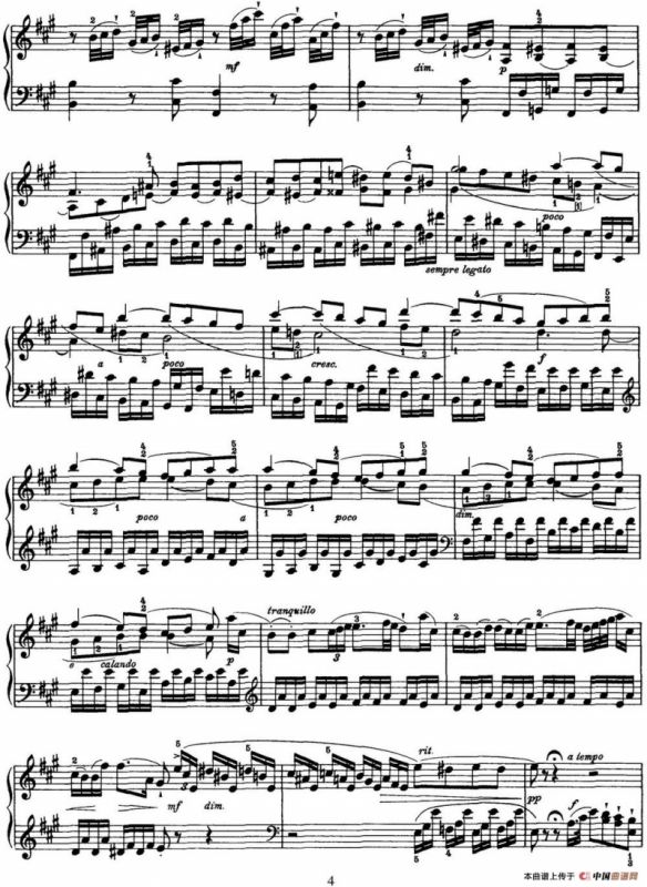 海顿 钢琴奏鸣曲 Hob XVI 26 in A major