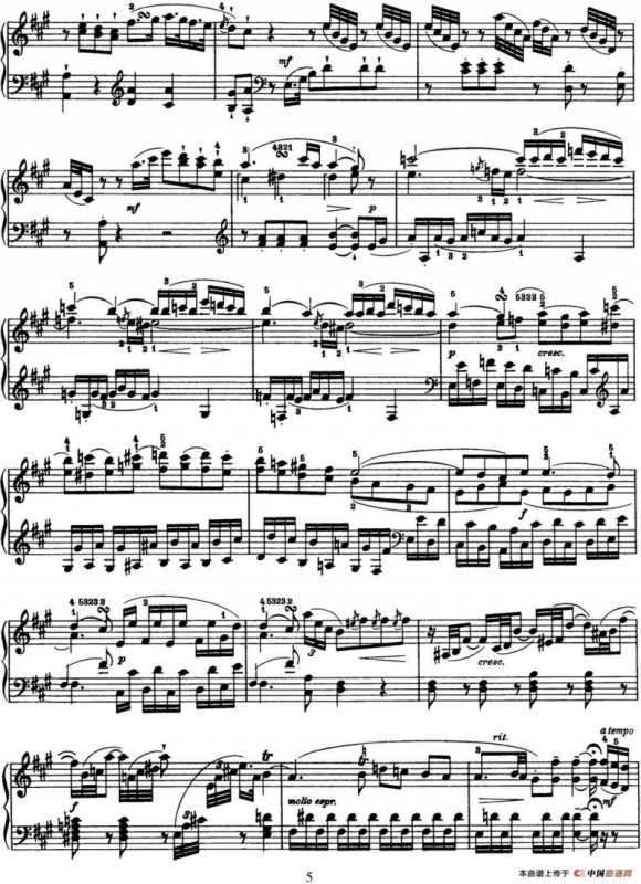 海顿 钢琴奏鸣曲 Hob XVI 26 in A major