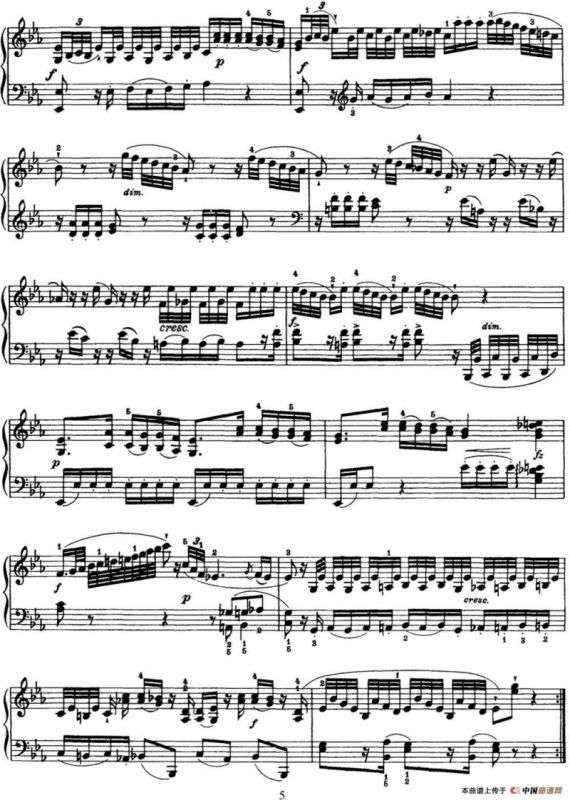 海顿 钢琴奏鸣曲 Hob XVI 25 in E-flat major