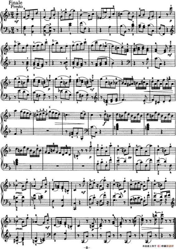 海顿 钢琴奏鸣曲 Hob XVI 23 in F major