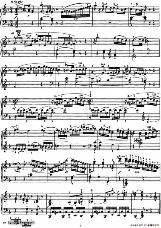 海顿 钢琴奏鸣曲 Hob XVI 21 in C major