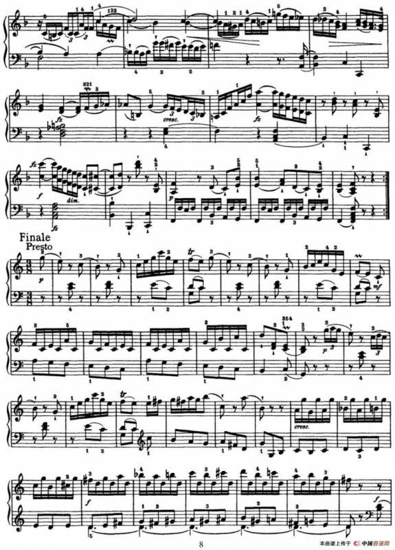 海顿 钢琴奏鸣曲 Hob XVI 21 in C major