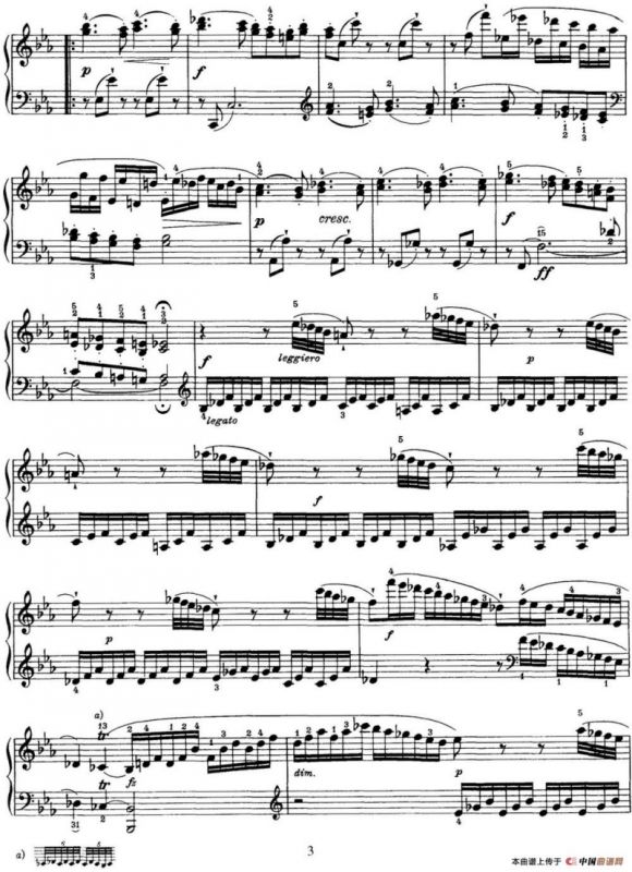 海顿 钢琴奏鸣曲 Hob XVI 20 in C minor