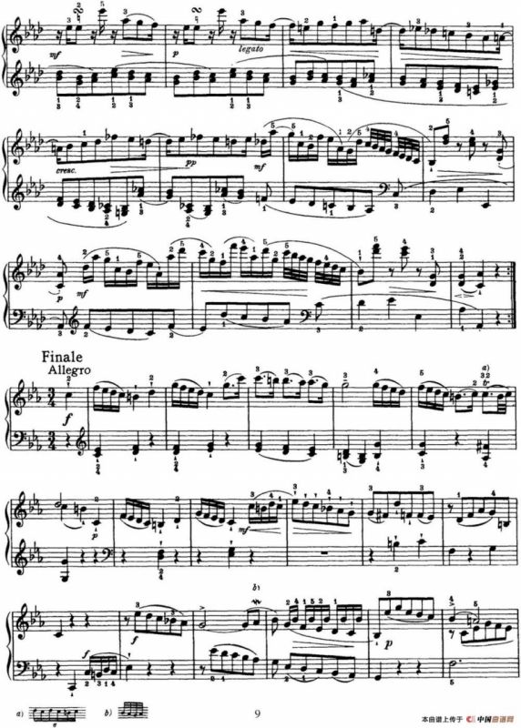 海顿 钢琴奏鸣曲 Hob XVI 20 in C minor