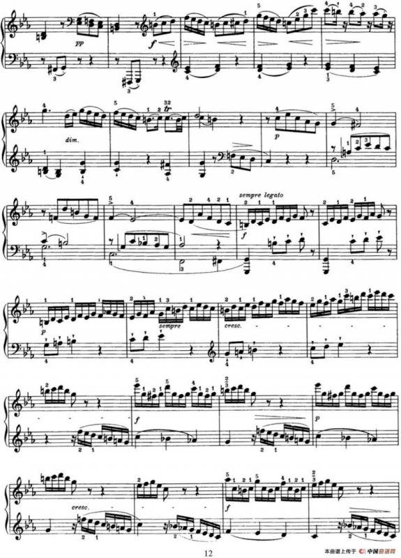 海顿 钢琴奏鸣曲 Hob XVI 20 in C minor