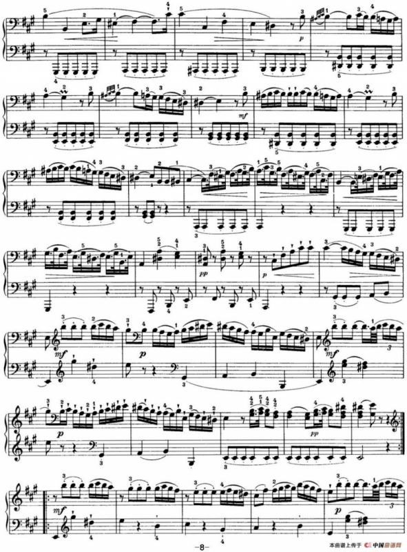 海顿 钢琴奏鸣曲 Hob XVI 19 Divertimento D major