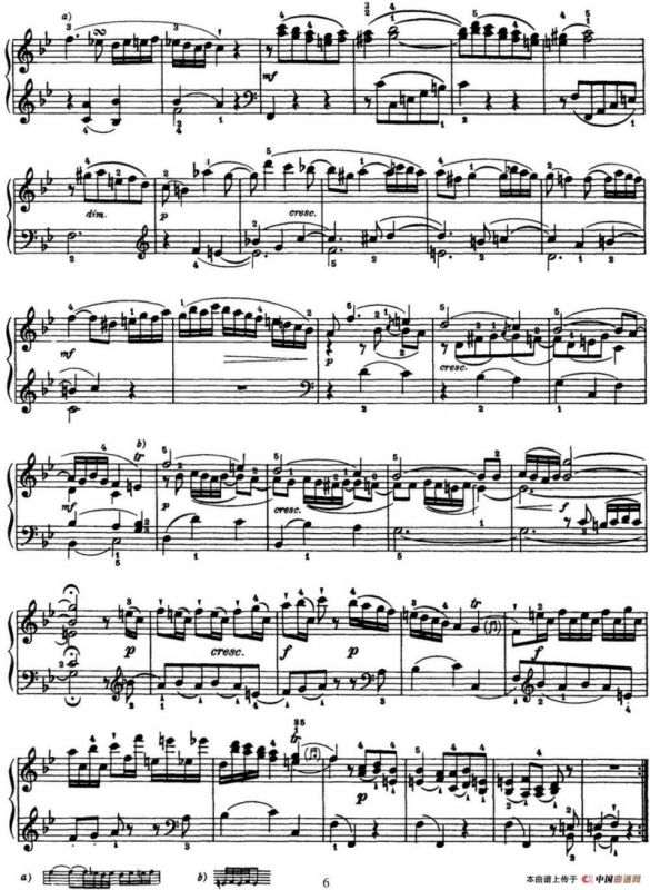 海顿 钢琴奏鸣曲 Hob XVI 18 in B-flat major