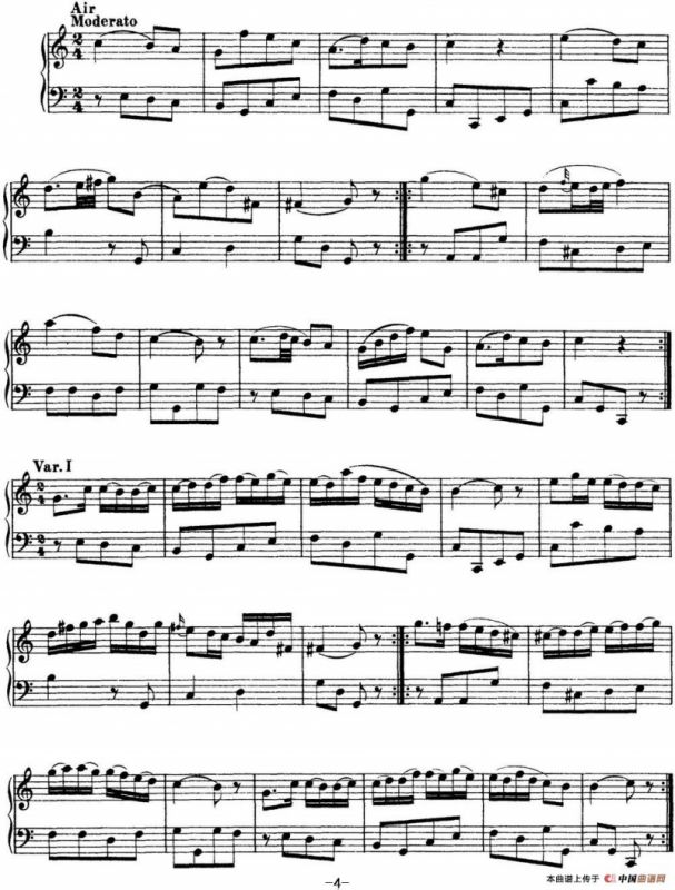 海顿 钢琴奏鸣曲 Hob XVI 15 in C major