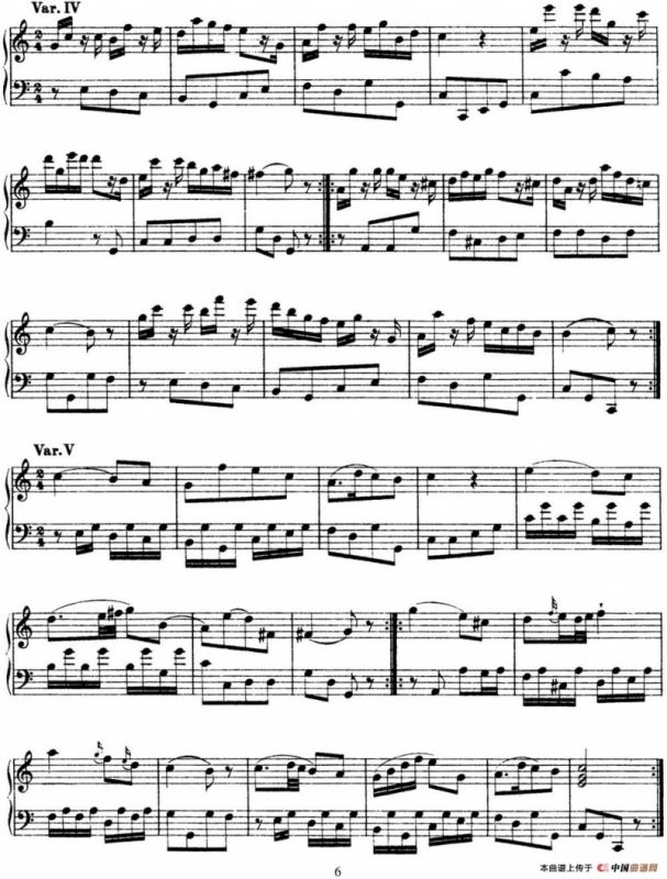 海顿 钢琴奏鸣曲 Hob XVI 15 in C major