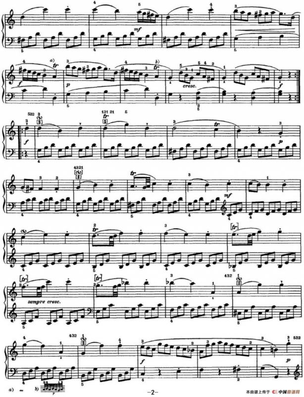 海顿 钢琴奏鸣曲 Hob XVI 3 Divertimento C major