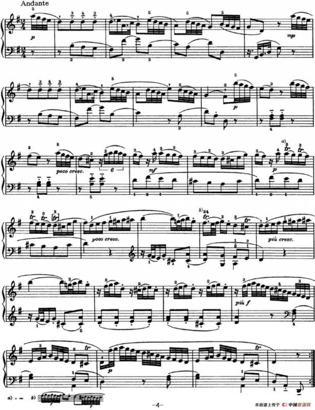 海顿 钢琴奏鸣曲 Hob XVI 3 Divertimento C major