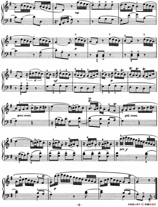 海顿 钢琴奏鸣曲 Hob XVI 3 Divertimento C major