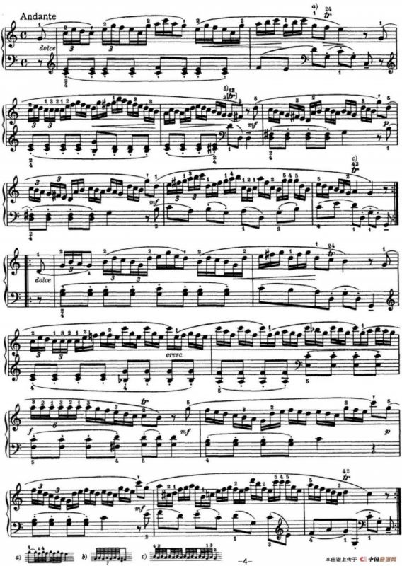 海顿 钢琴奏鸣曲 Hob XVI 1 Divertimento C major