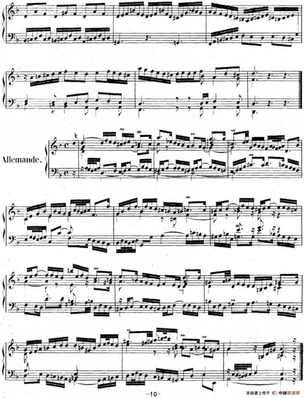 英国组曲No.6 巴赫 d小调 6th Suite BWV 811