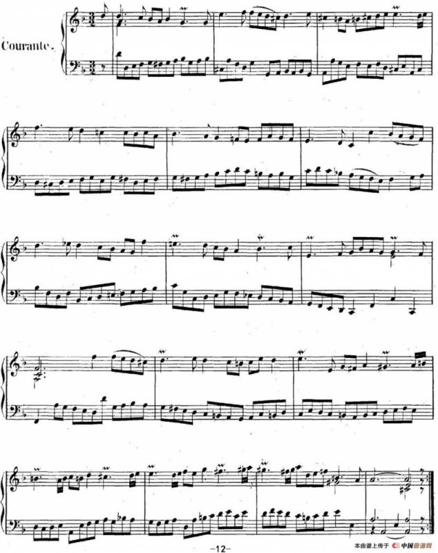 英国组曲No.6 巴赫 d小调 6th Suite BWV 811