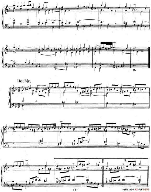 英国组曲No.6 巴赫 d小调 6th Suite BWV 811