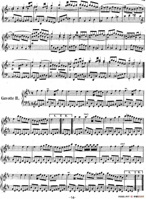 英国组曲No.6 巴赫 d小调 6th Suite BWV 811