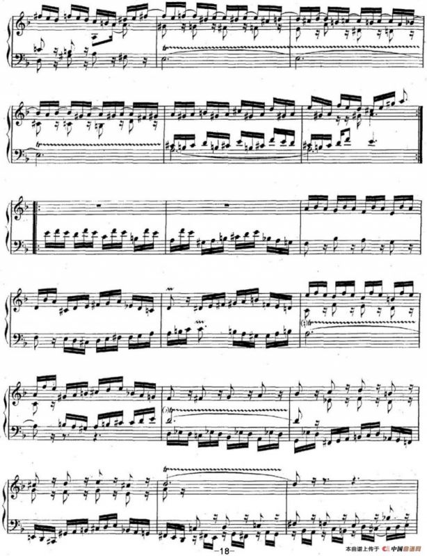 英国组曲No.6 巴赫 d小调 6th Suite BWV 811