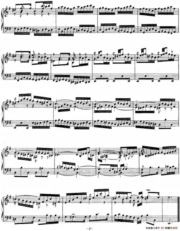 英国组曲No.5 巴赫 e小调 5th Suite BWV 810