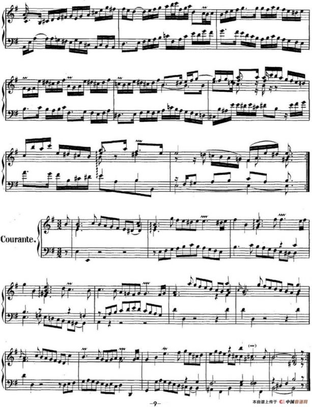 英国组曲No.5 巴赫 e小调 5th Suite BWV 810